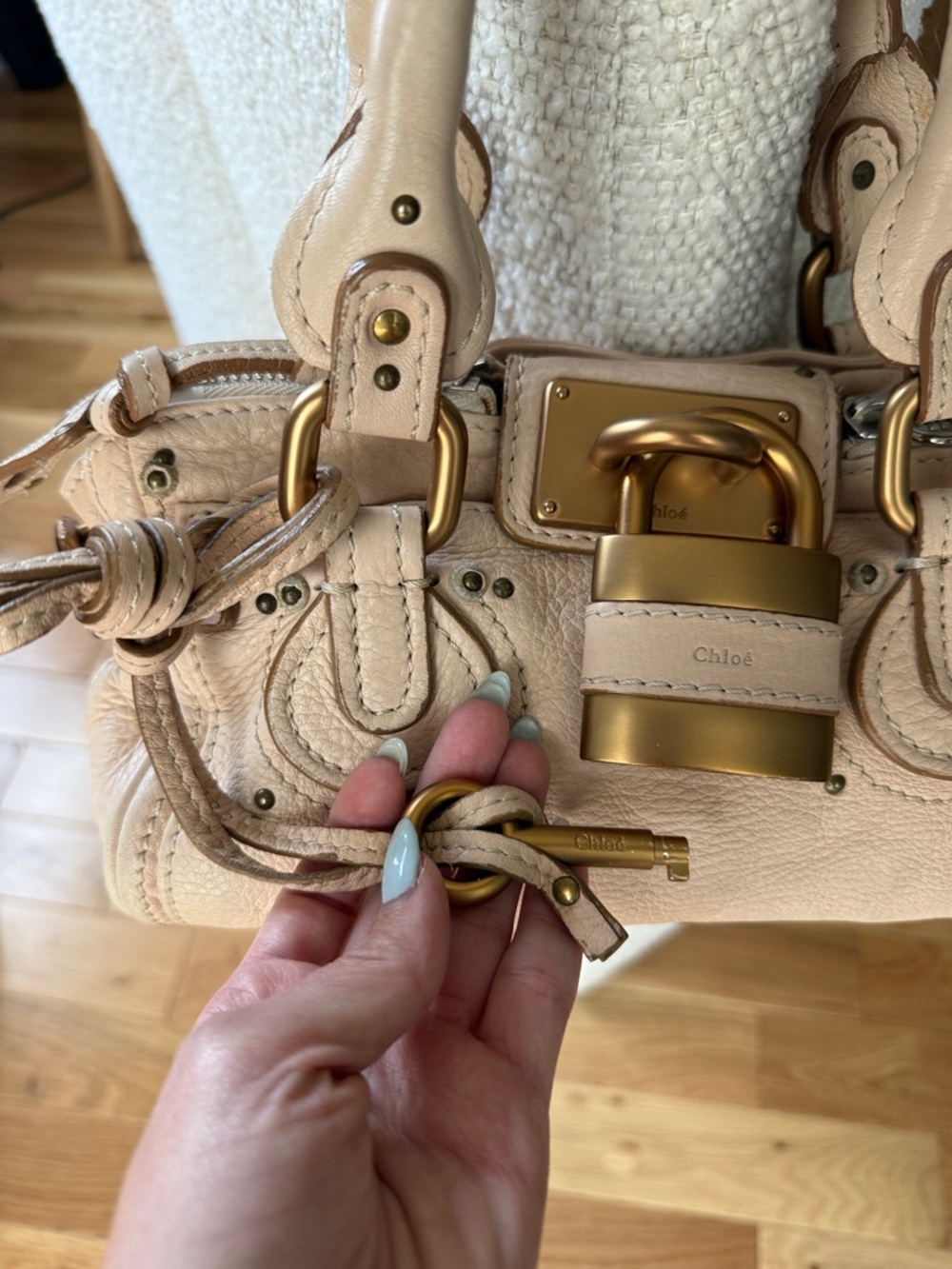 Vintage Chloe Light Pink Mini Leather Paddington - Picture 4 of 14